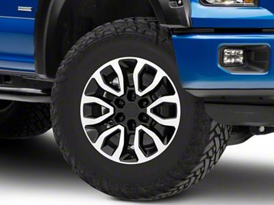 Gen2 Raptor Style Black Machined 6-Lug Wheel; 18x9; 34mm Offset (15-20 F-150)