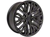 Next Gen Sierra Style Black Milled 6-Lug Wheel; 22x9; 28mm Offset (19-24 Sierra 1500)