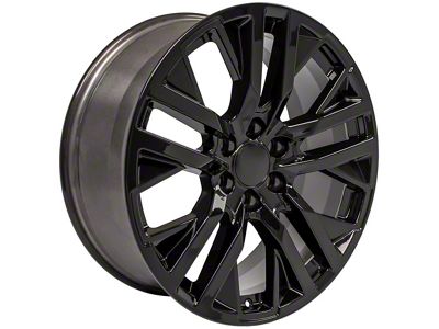Next Gen Sierra Style Black 6-Lug Wheel; 22x9; 28mm Offset (19-25 Sierra 1500)