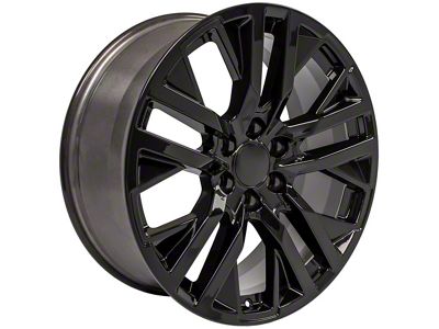 Next Gen Sierra Style Black 6-Lug Wheel; 22x9; 28mm Offset (19-24 Sierra 1500)