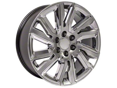 Next Gen Sierra Style Hyper Black with Chrome Insert 6-Lug Wheel; 22x9; 28mm Offset (19-25 Sierra 1500)