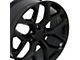 Snowflake Style Satin Black 6-Lug Wheel; 22x9; 24mm Offset (19-22 Sierra 1500)