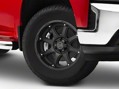 Black Rhino Glamis Matte Black 6-Lug Wheel; 18x9; -12mm Offset (19-25 Silverado 1500)