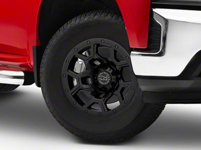 Black Rhino Overland Matte Black 6-Lug Wheel; 17x9.5; 6mm Offset (19-24 Silverado 1500)