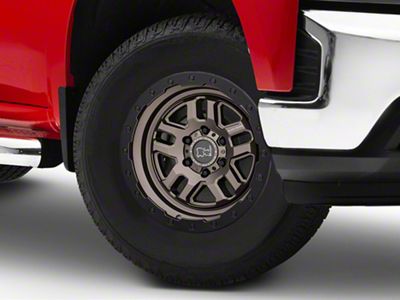 Black Rhino Barstow Matte Bronze with Matte Black Lip 6-Lug Wheel; 17x9.5; 12mm Offset (19-25 Silverado 1500)