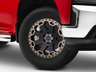 Black Rhino Warlord Matte Black with Machined Dark Tint Lip 6-Lug Wheel; 18x9; -12mm Offset (19-25 Silverado 1500)