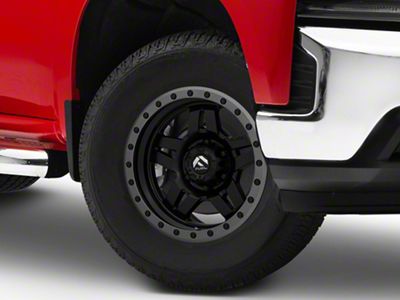 Fuel Wheels Anza Matte Black with Anthracite Ring 6-Lug Wheel; 17x8.5; -6mm Offset (19-25 Silverado 1500)