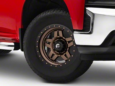 Fuel Wheels Anza Matte Bronze with Black Ring 6-Lug Wheel; 17x8.5; -6mm Offset (19-25 Silverado 1500)