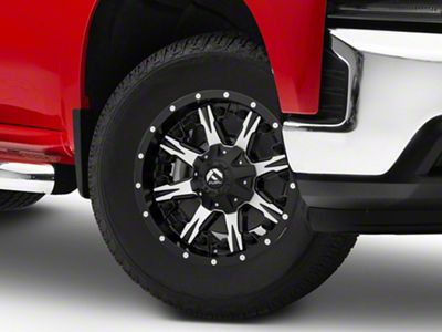 Fuel Wheels NUTZ Matte Black Machined 6-Lug Wheel; 18x9; 1mm Offset (19-25 Silverado 1500)