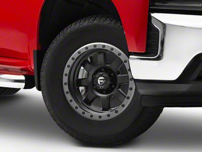 Fuel Wheels Trophy Matte Black with Anthracite Ring 6-Lug Wheel; 17x8.5; -6mm Offset (19-25 Silverado 1500)