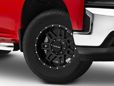 Raceline Injector Black 6-Lug Wheel; 17x9; 0mm Offset (19-25 Silverado 1500)