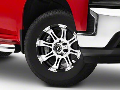 Raceline Raptor Black Machined 6-Lug Wheel; 18x9; 12mm Offset (19-25 Silverado 1500)