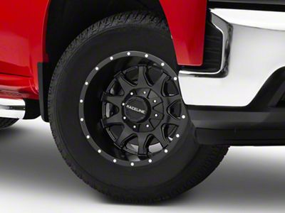 Raceline Shift Black 6-Lug Wheel; 17x9; -12mm Offset (19-25 Silverado 1500)