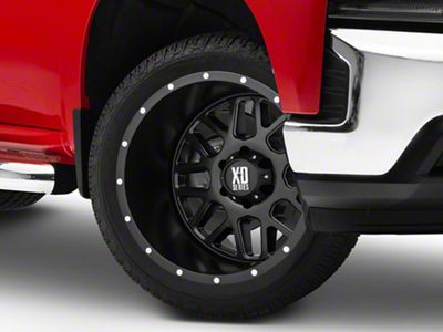 XD Grenade Satin Black 6-Lug Wheel; 22x9.5; 30mm Offset (19-25 Silverado 1500)