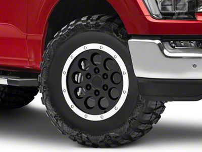 Gen1 Raptor Beadlock Style Matte Black 6-Lug Wheel; 17x8.5; 34mm Offset (21-24 F-150)