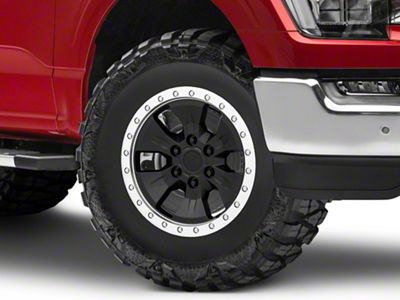 Gen2 Raptor Beadlock Style Matte Black 6-Lug Wheel; 17x8.5; 34mm Offset (21-24 F-150)