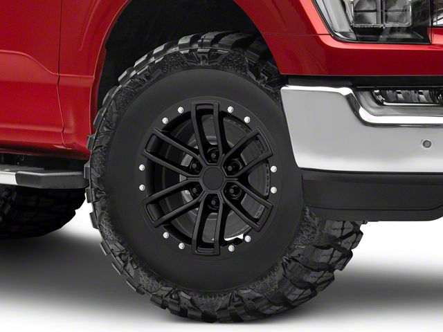 Raptor Beadlock Style Matte Black 6-Lug Wheel; 17x8.5; 34mm Offset (21-24 F-150)