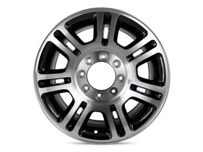 Double 7-Spoke Replica Aluminum Black 8-Lug Wheel; 20x8; 40mm Offset (23-24 F-250 Super Duty)