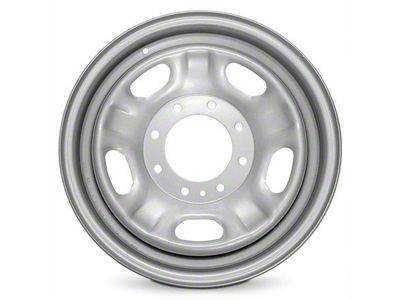 5-Slot Replica Steel Silver 8-Lug Wheel; 17x7.5; 40mm Offset (23-25 F-350 Super Duty SRW)