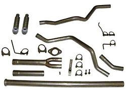 Aluminized Deep-Tone Dual Exhaust System with Stainless Angle Tips; Rear Exit (11-14 3.5L EcoBoost F-150)
