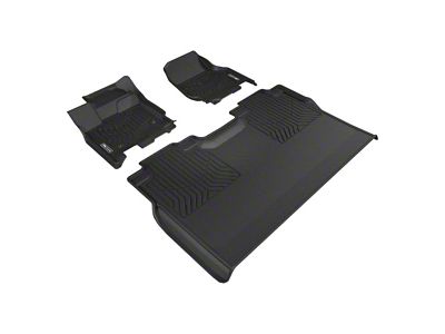 3D MAXpider Maxtrac Series All-Weather Custom Fit Front and Rear Floor Liners; Black (15-25 F-150 SuperCrew)