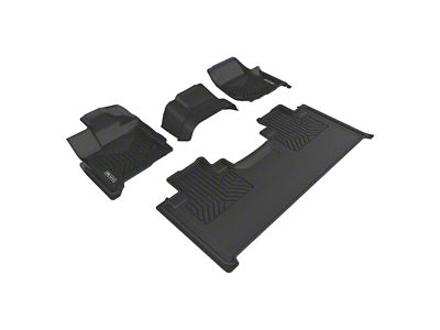 3D MAXpider Maxtrac Series All-Weather Custom Fit Front and Rear Floor Liners; Black (15-25 F-150 SuperCab)
