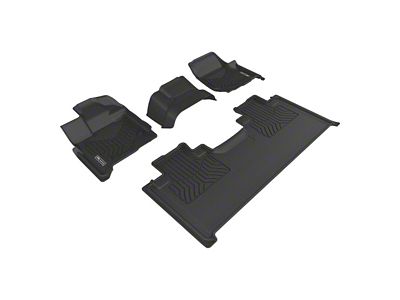 3D MAXpider Maxtrac Series All-Weather Custom Fit Front and Rear Floor Liners; Black (15-24 F-150 SuperCab)
