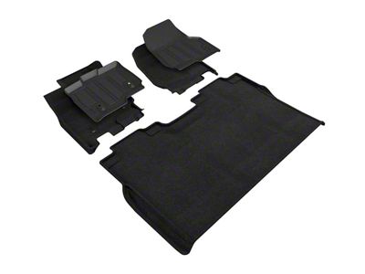 3D MAXpider Elegant Hybrid Perfect Fit Front and Rear Floor Liners; Black (15-24 F-150 SuperCrew)