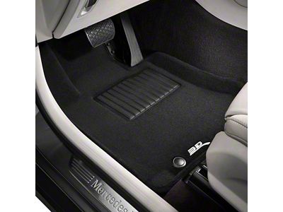 3D MAXpider Elegant Perfect Fit Carpet Front and Rear Floor Liners; Black (15-25 F-150 SuperCrew)