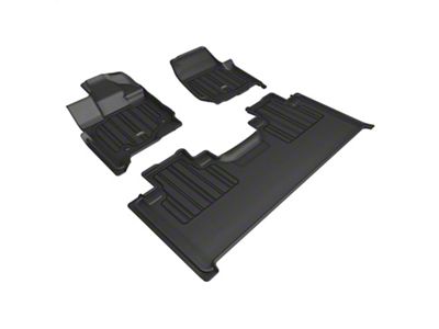 3D MAXpider Elitect All-Weather Front and Rear Floor Liners; Black (15-25 F-150 SuperCab w/o 4x4 Floor Shifter)