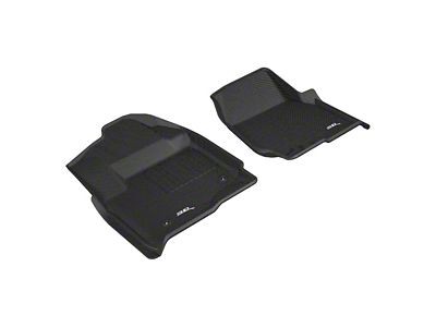 3D MAXpider KAGU Series All-Weather Custom Fit Front Floor Liners; Black (17-25 F-250 Super Duty SuperCrew)