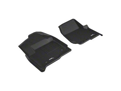 3D MAXpider KAGU Series All-Weather Custom Fit Front Floor Liners; Black (17-24 F-250 Super Duty SuperCrew)