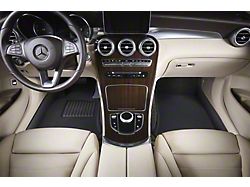 3D MAXpider Elegant Perfect Fit Carpet Front and Rear Floor Liners; Black (12-16 F-350 Super Duty SuperCrew w/ Front Bench Seat)