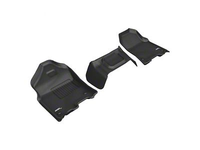 3D MAXpider KAGU Series All-Weather Custom Fit Front Floor Liners; Black (19-24 RAM 1500 w/ Front Bench Seat)