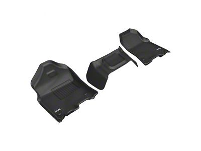 3D MAXpider KAGU Series All-Weather Custom Fit Front Floor Liners; Black (19-24 RAM 1500 w/ Front Bench Seat)