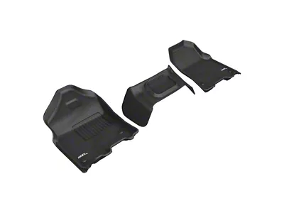 3D MAXpider KAGU Series All-Weather Custom Fit Front Floor Liners; Black (19-23 RAM 1500 w/ Front Bench Seat)