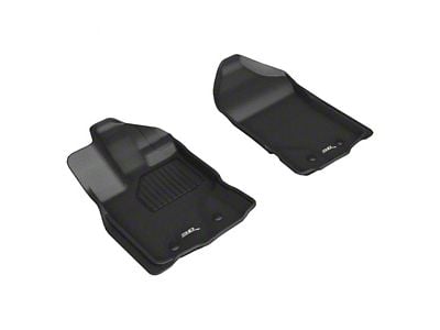 3D MAXpider KAGU Series All-Weather Custom Fit Front Floor Liners; Black (19-25 Ranger)