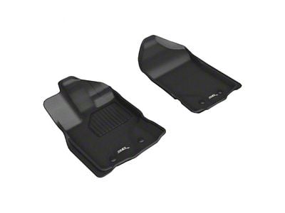 3D MAXpider KAGU Series All-Weather Custom Fit Front Floor Liners; Black (19-24 Ranger)