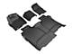 3D MAXpider KAGU Series All-Weather Custom Fit Front and Rear Floor Liners; Black (19-24 Sierra 1500 Crew Cab)