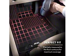 3D MAXpider KAGU Series All-Weather Custom Fit Front and Rear Floor Liners; Black (19-25 Sierra 1500 Crew Cab w/ Front Bucket Seats & Rear Underseat Storage)