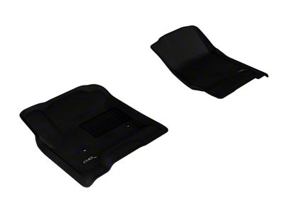 3D MAXpider KAGU Series All-Weather Custom Fit Front Floor Liners; Black (14-18 Silverado 1500 Double Cab, Crew Cab)