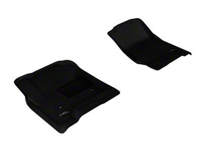 3D MAXpider KAGU Series All-Weather Custom Fit Front Floor Liners; Black (15-19 Silverado 3500 HD Double Cab, Crew Cab)