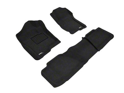 3D MAXpider Elegant Perfect Fit Carpet Front and Second Row Floor Liners; Black (07-14 Tahoe w/ 2nd Row Bench Seat)