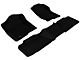 3D MAXpider KAGU Series All-Weather Custom Fit Front and Rear Floor Liners; Black (07-14 Tahoe w/ 2nd Row Bench Seat)
