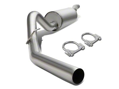Single Exhaust System with Polished Tip; Side Exit (09-10 4.6L F-150)