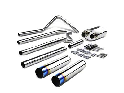 Type 1 Dual Exhaust System with Burnt Tips; Rear Exit (04-08 4.6L F-150)