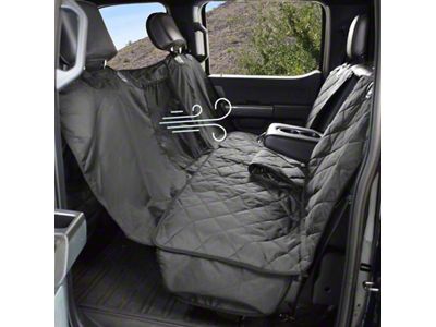 4Knines Second Row Seat Cover with Hammock Mesh Window for Fold-Up Seats; Passenger Side Split (99-25 F-350 Super Duty SuperCrew)
