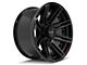 4Play 4P08 Gloss Black with Brushed Face 8-Lug Wheel; 20x10; -24mm Offset (03-09 RAM 2500)