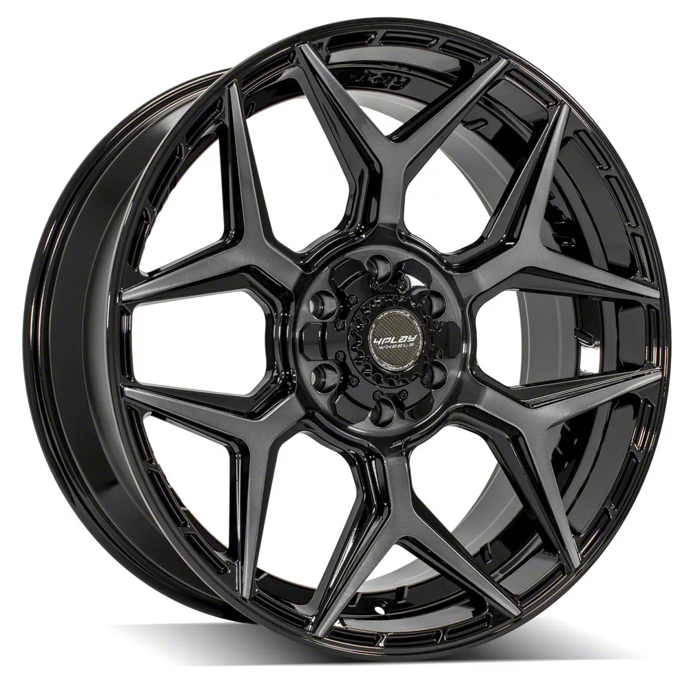 4Play 4P06 Brushed Black 6-Lug Wheel; 22×9; 12mm Offset (04-08 F-150)