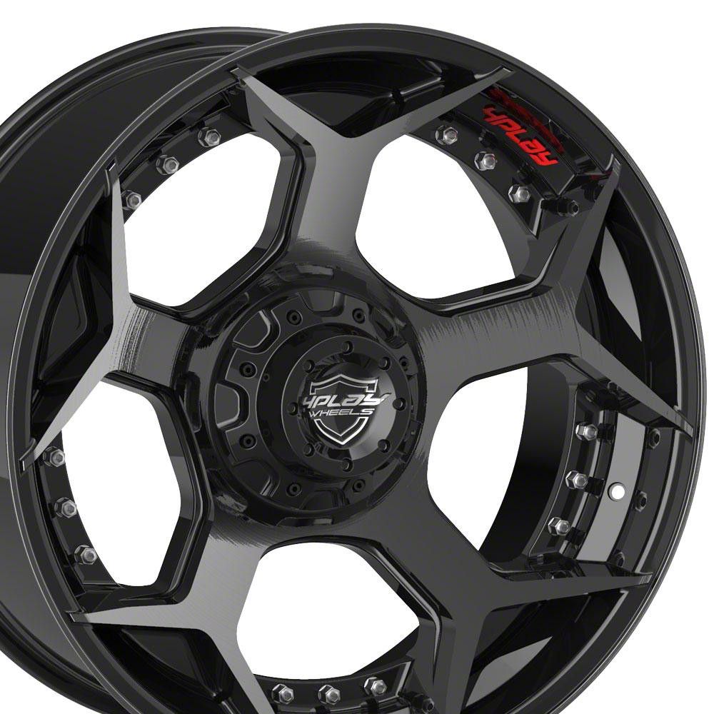 4Play 4P50 Brushed Black 6-Lug Wheel; 20×10; -18mm Offset (04-08 F-150)